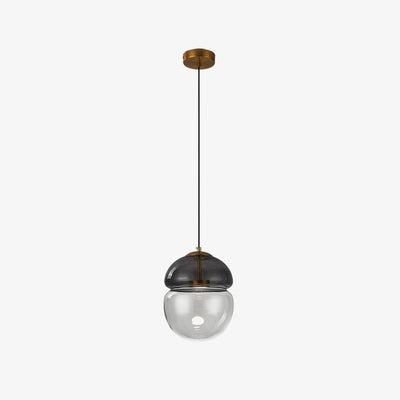 Aged Modern Minimalist Dome Glass Pendant Light