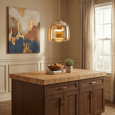 Willowstone Sphere Glass Pendant Light