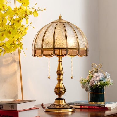 Brillix Brass & Glass Glam Table Lamp - Neutral Decor