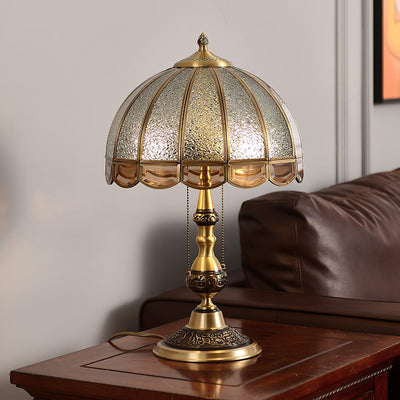 Brillix Brass & Glass Glam Table Lamp - Neutral Decor