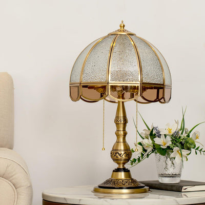 Brillix Brass & Glass Glam Table Lamp - Neutral Decor