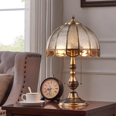 Brillix Brass & Glass Glam Table Lamp - Neutral Decor