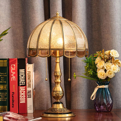 Brillix Brass & Glass Glam Table Lamp - Neutral Decor