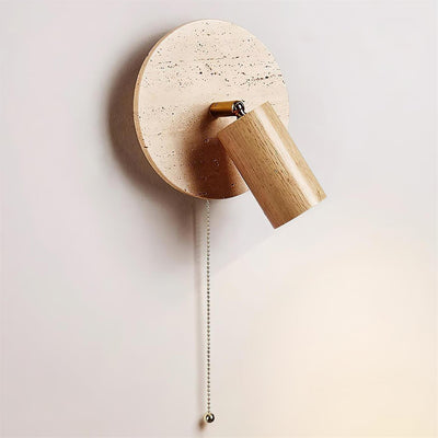 Romino Disc Swing Travertine Wall Light