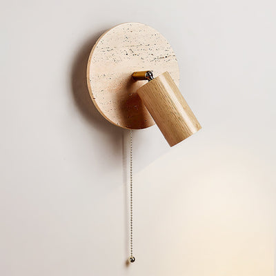 Romino Disc Swing Travertine Wall Light