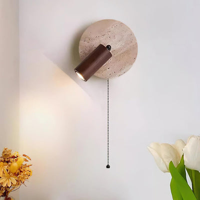 Romino Disc Swing Travertine Wall Light