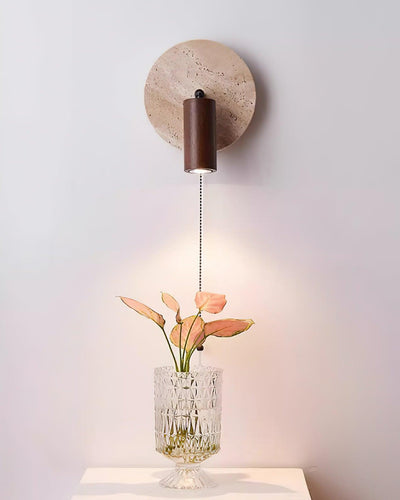 Romino Disc Swing Travertine Wall Light