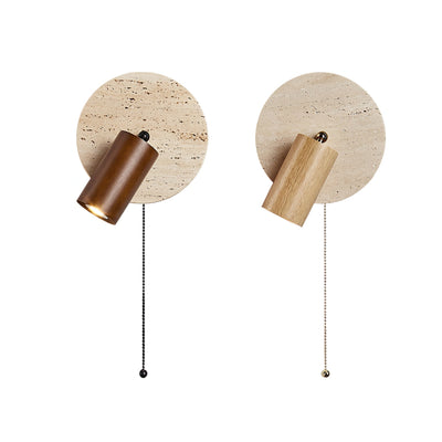 Romino Disc Swing Travertine Wall Light