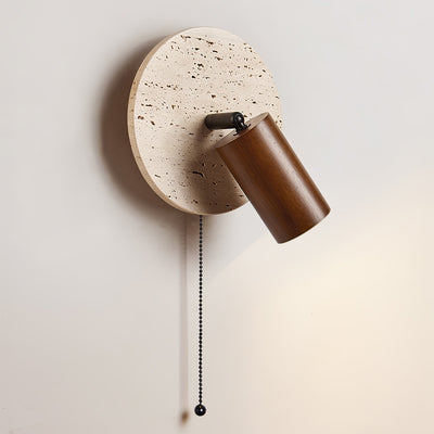 Romino Disc Swing Travertine Wall Light