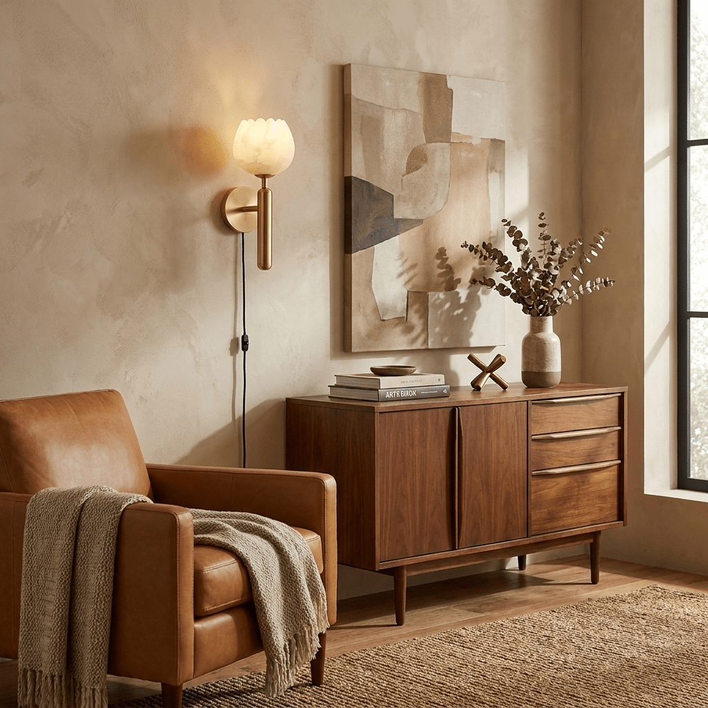 Ysoline Alabaster Plug-in Wall Lamp