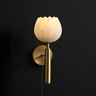 Ysoline Alabaster Plug-in Wall Lamp