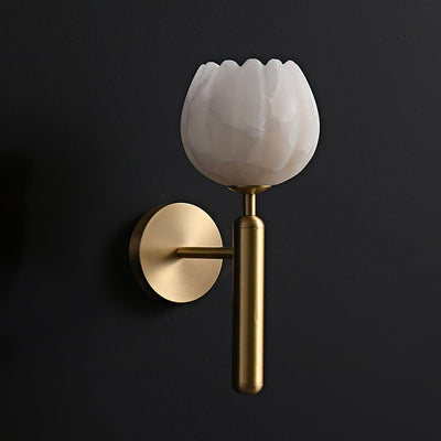 Valentina Alabaster Flowers Wall Lamp