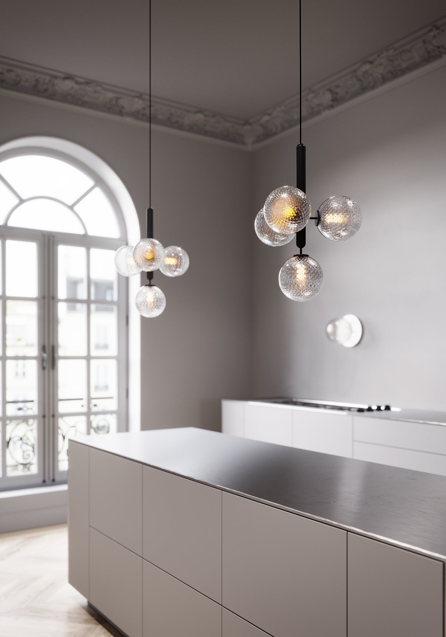 Aurelion Brass Industrial Pendant Light