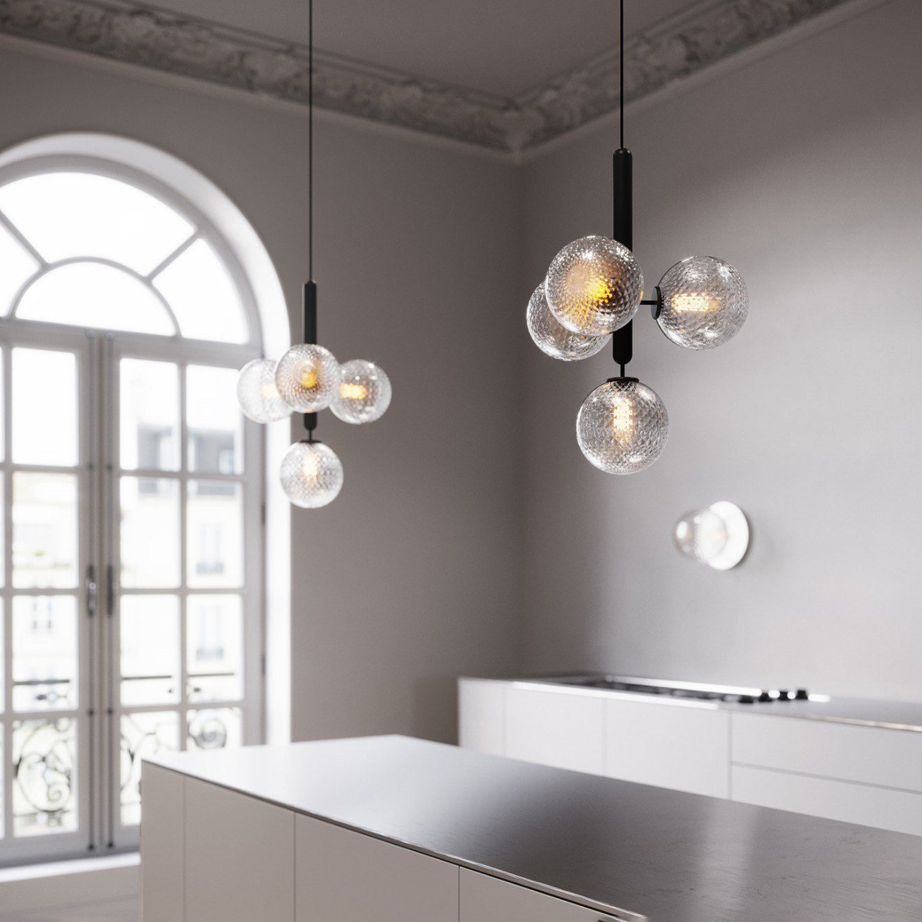 Lioraraya Glass Classic Industrial Pendant Light