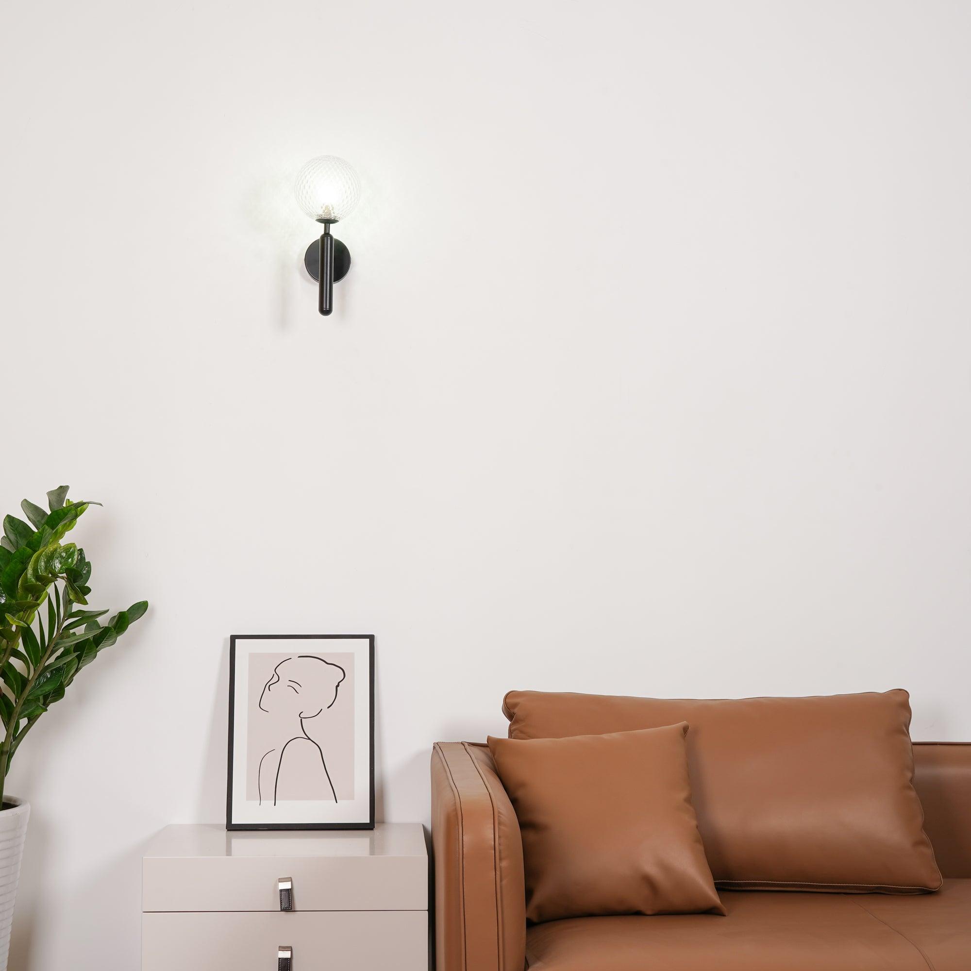 Kynlo Wall Lamp Plug In Glass Globe Nordic