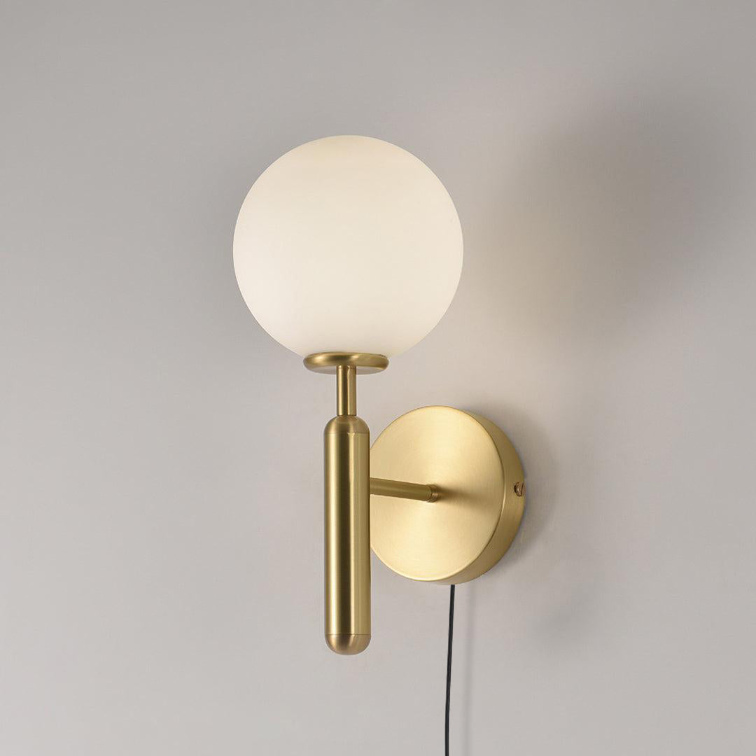 Kynlo Wall Lamp Plug In Glass Globe Nordic
