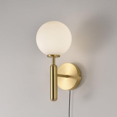 Kynlo Wall Lamp Plug In Glass Globe Nordic
