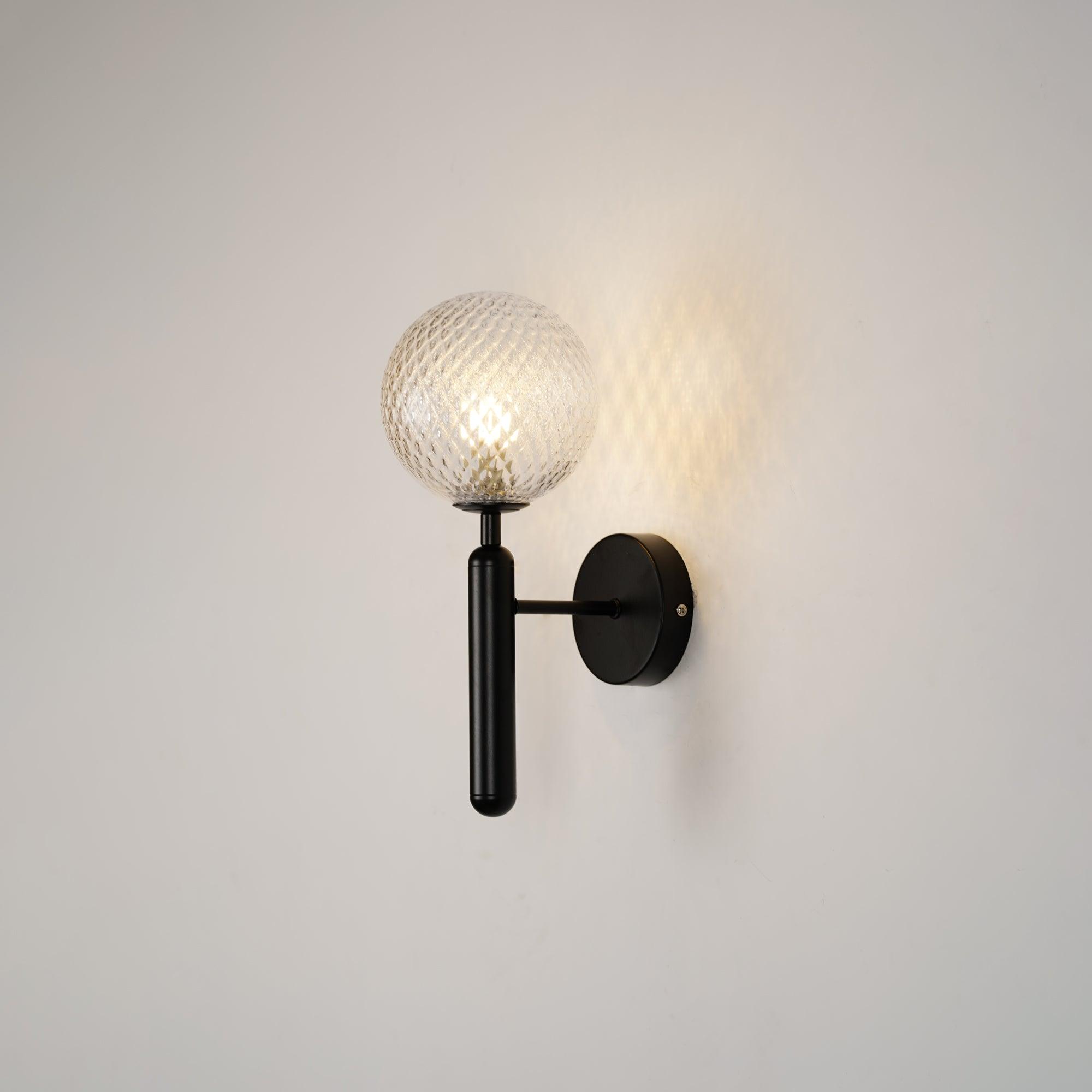 Kynlo Wall Lamp Plug In Glass Globe Nordic