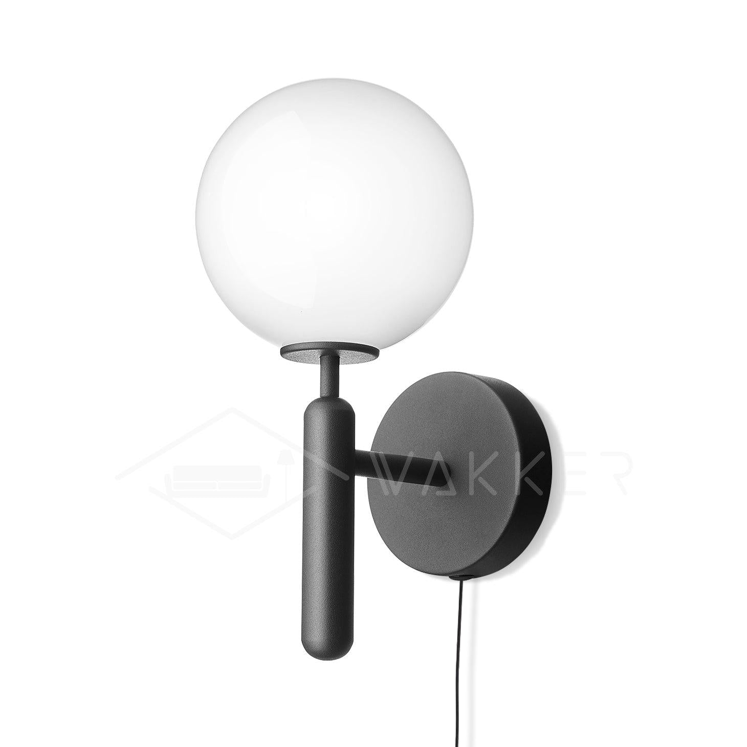 Kynlo Wall Lamp Plug In Glass Globe Nordic