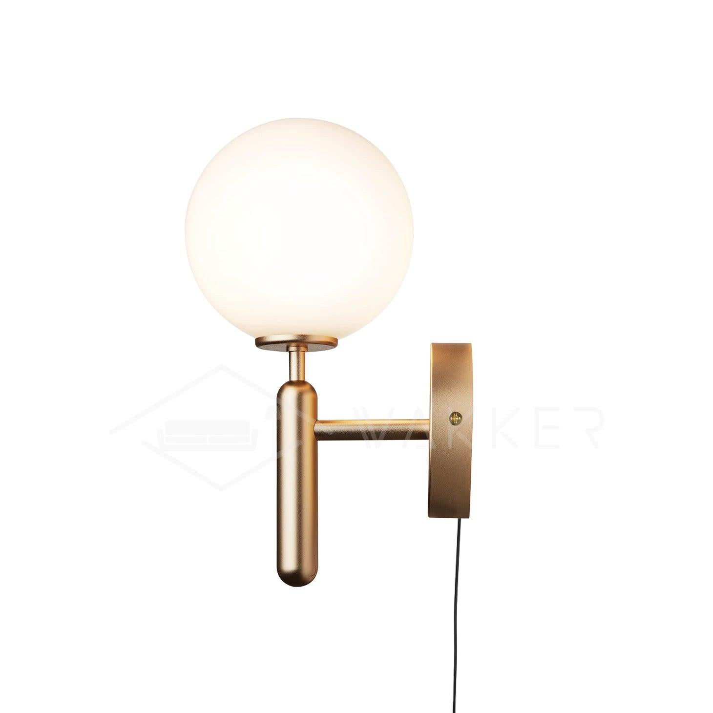 Kynlo Wall Lamp Plug In Glass Globe Nordic