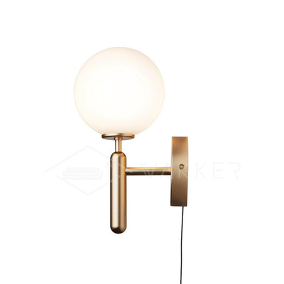 Kynlo Wall Lamp Plug In Glass Globe Nordic