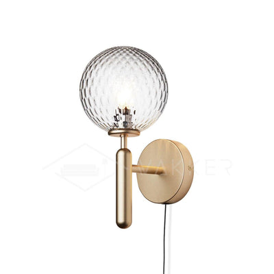 Kynlo Wall Lamp Plug In Glass Globe Nordic