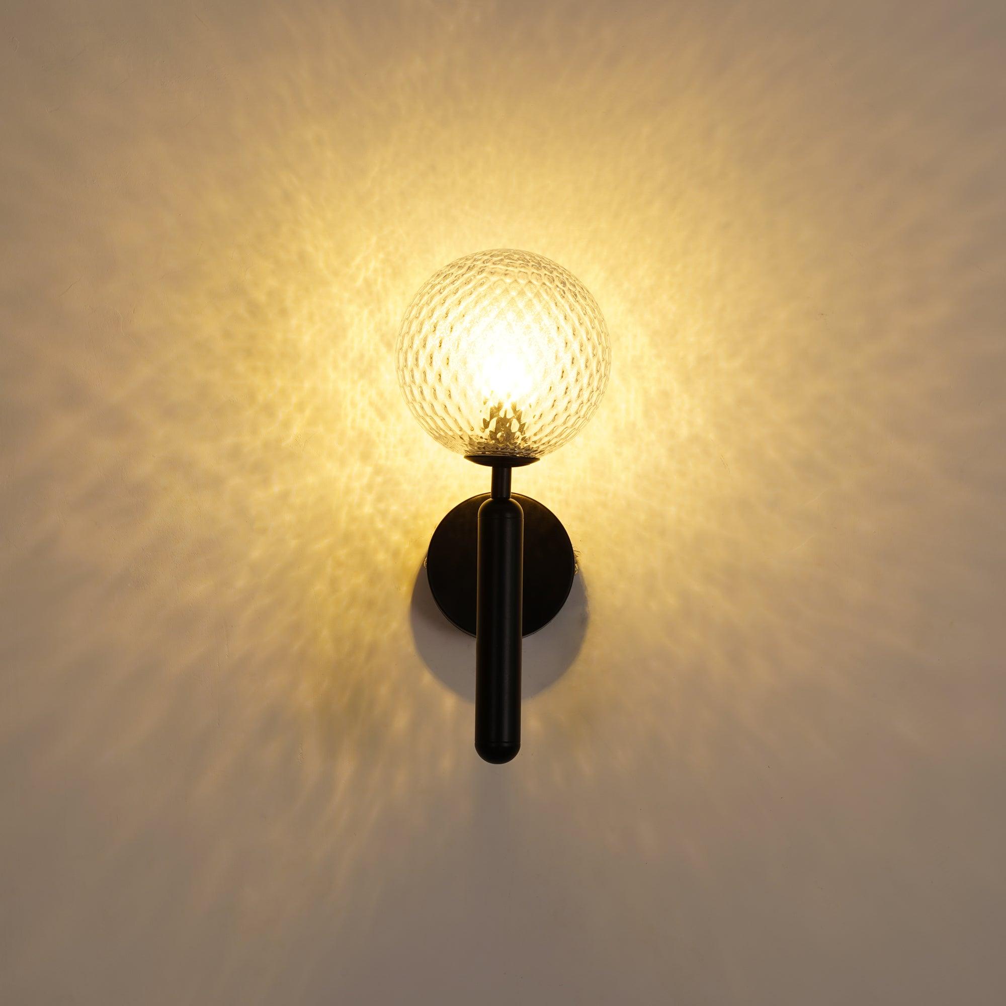 Kynlo Wall Lamp Plug In Glass Globe Nordic