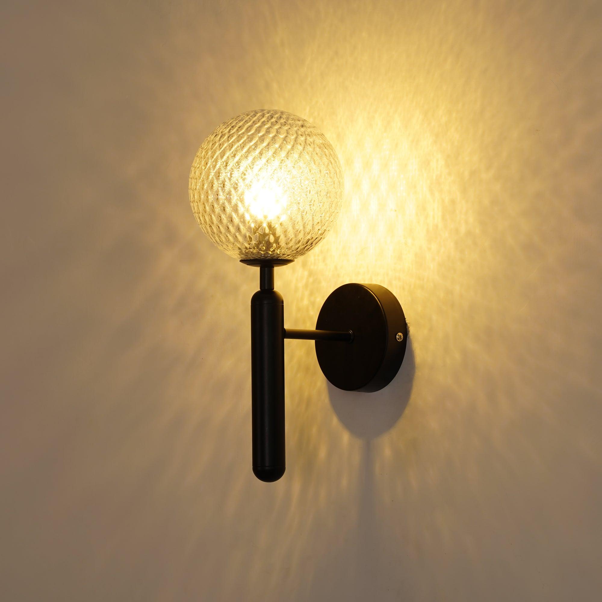 Kynlo Wall Lamp Plug In Glass Globe Nordic