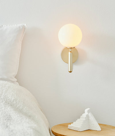 Kynlo Wall Lamp Plug In Glass Globe Nordic