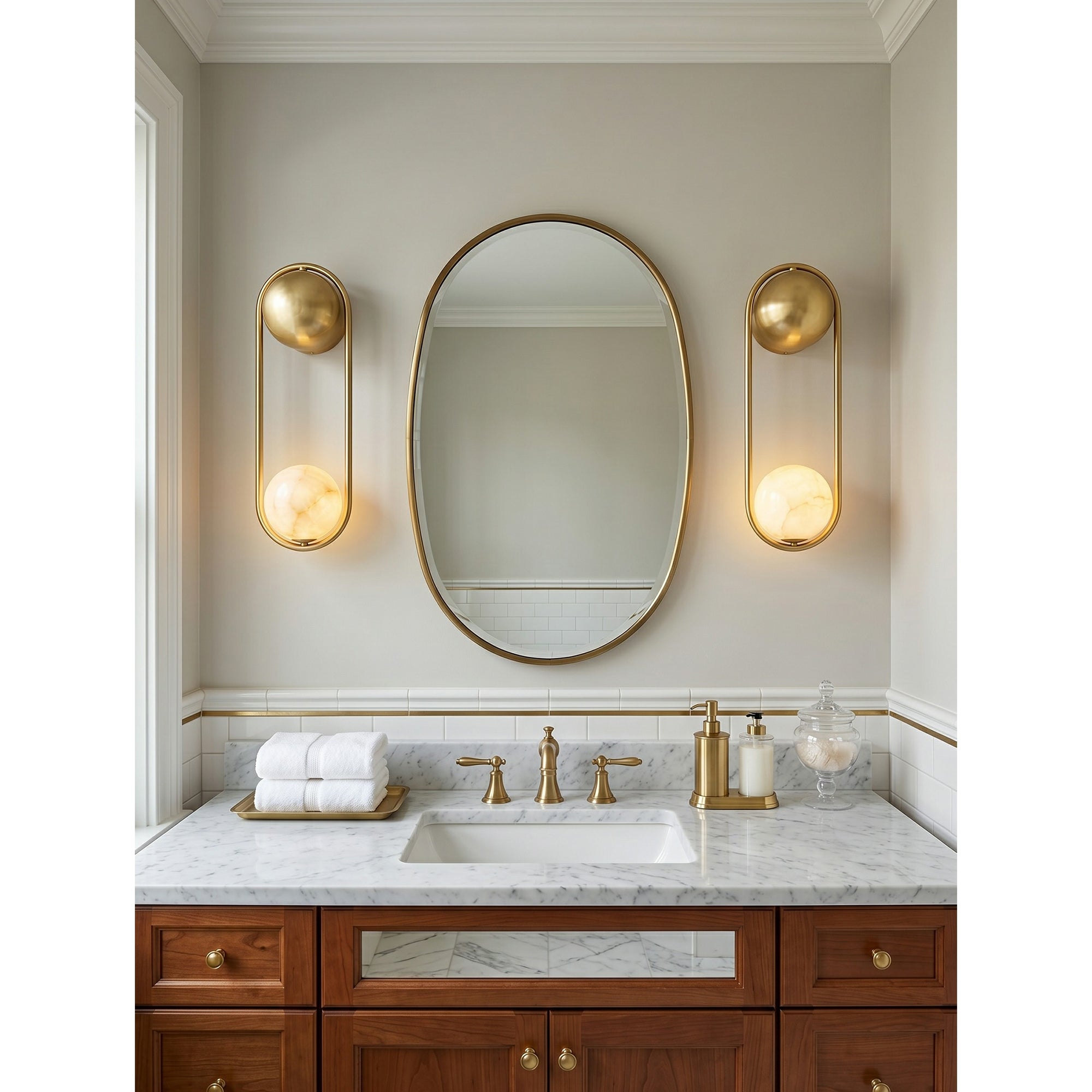 Arvior Alabaster Wall Sconce