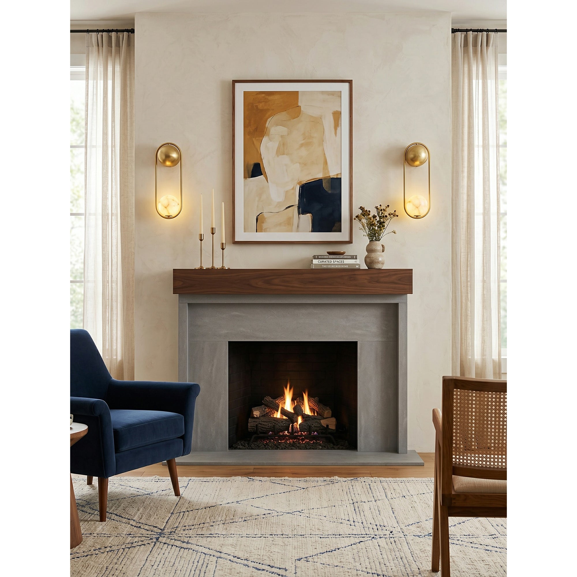 Arvior Alabaster Wall Sconce