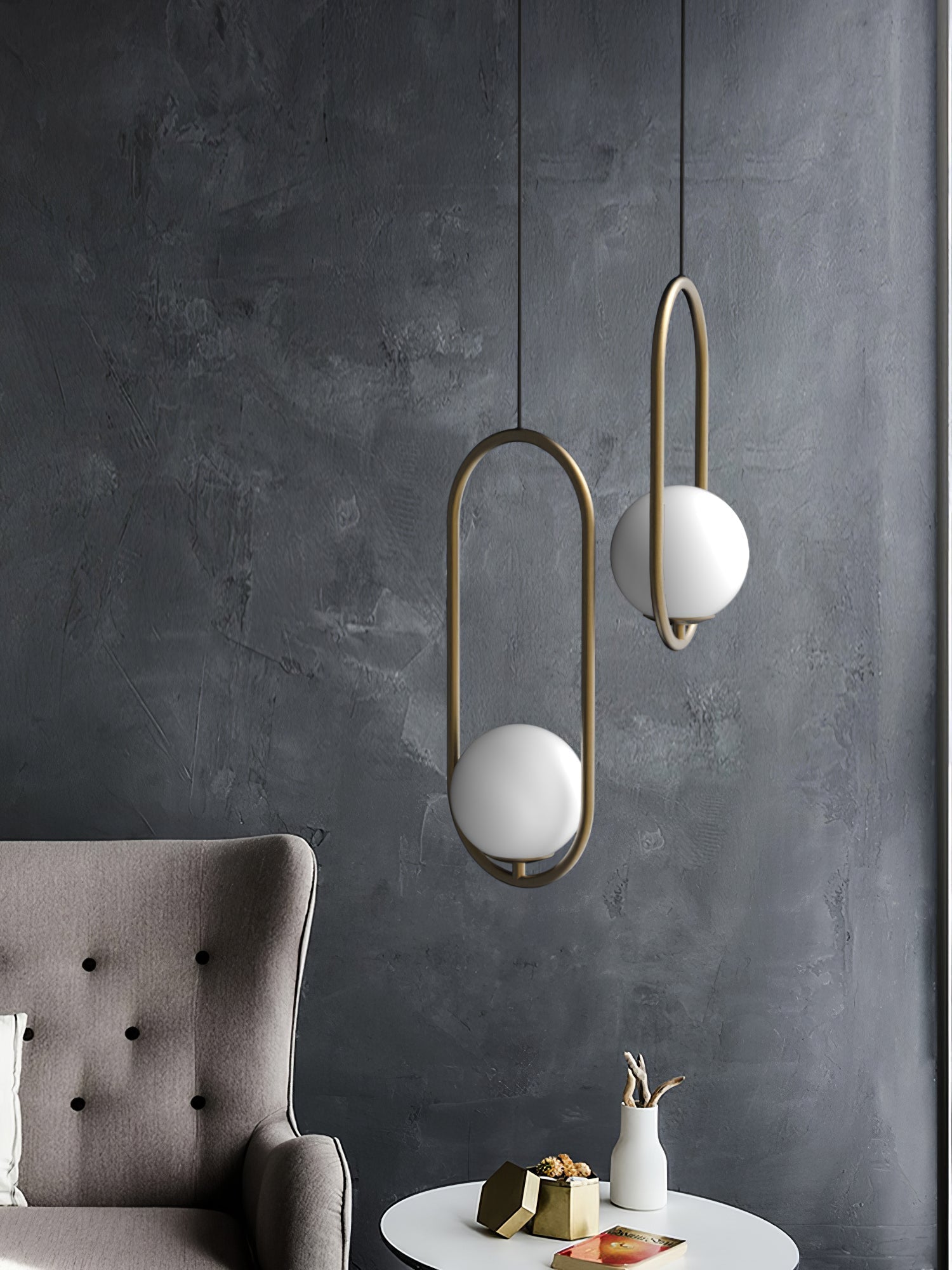 Valcendre Brass Pendant Swag Light