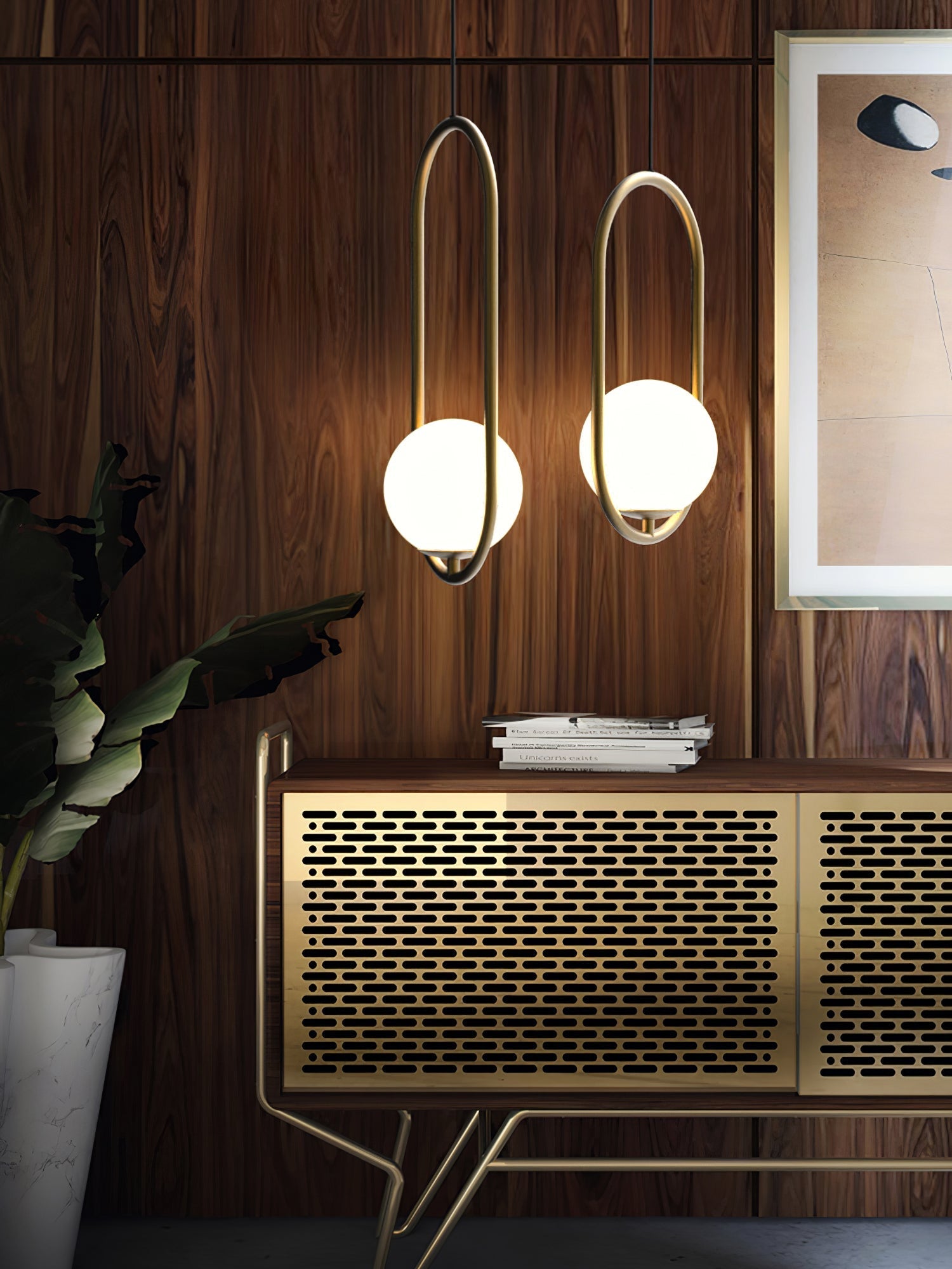 Valcendre Brass Pendant Swag Light