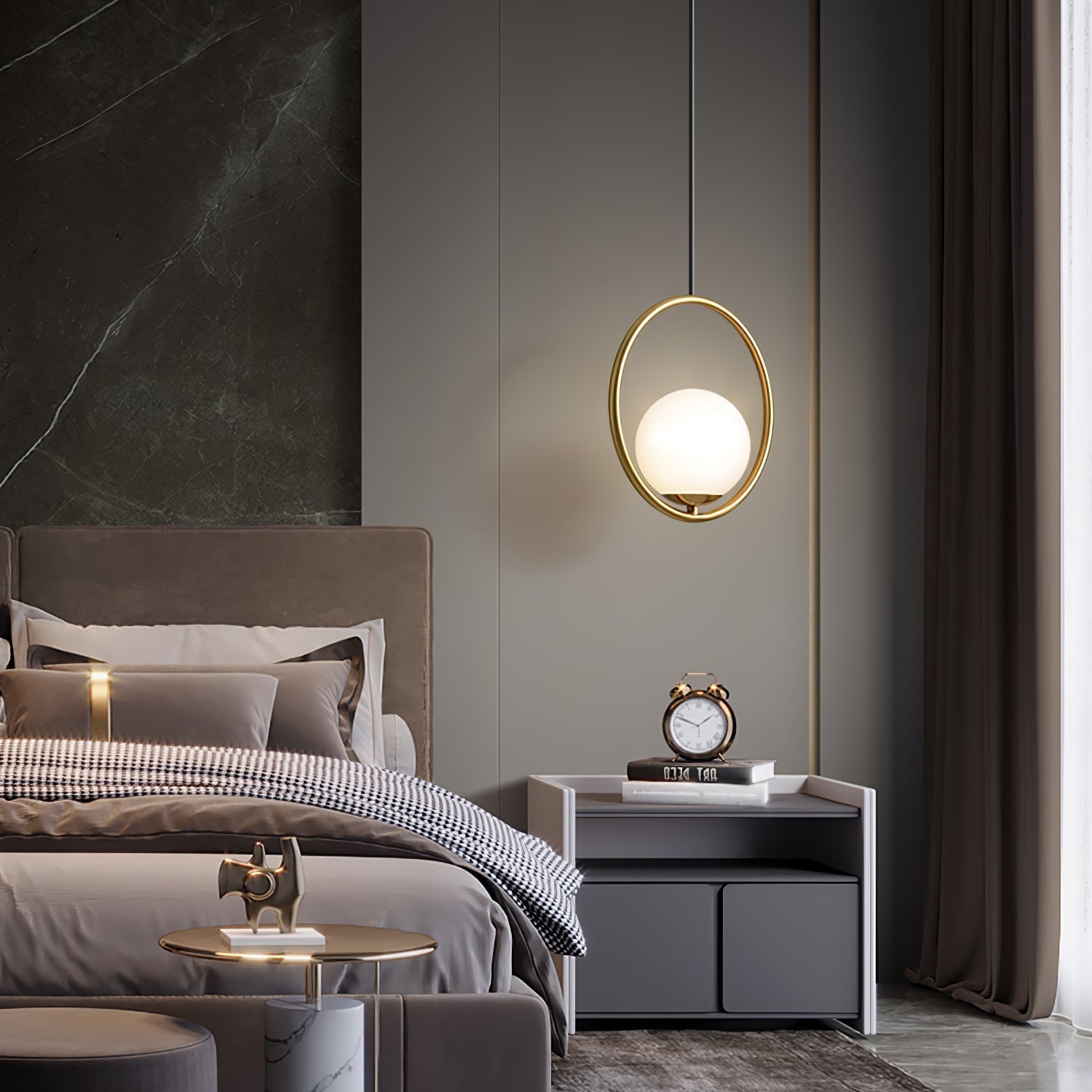 Valcendre Brass Pendant Swag Light
