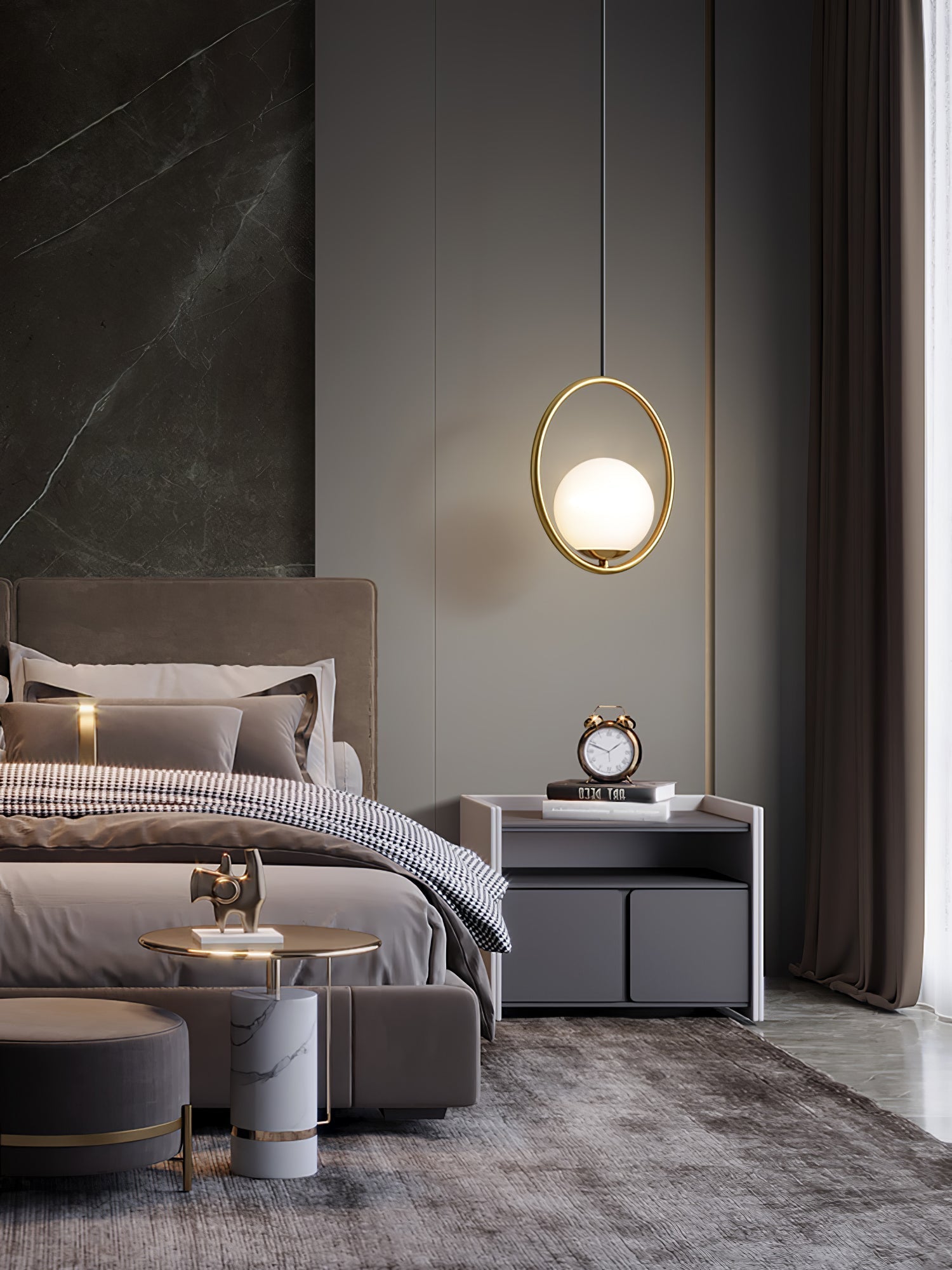 Valcendre Brass Pendant Swag Light