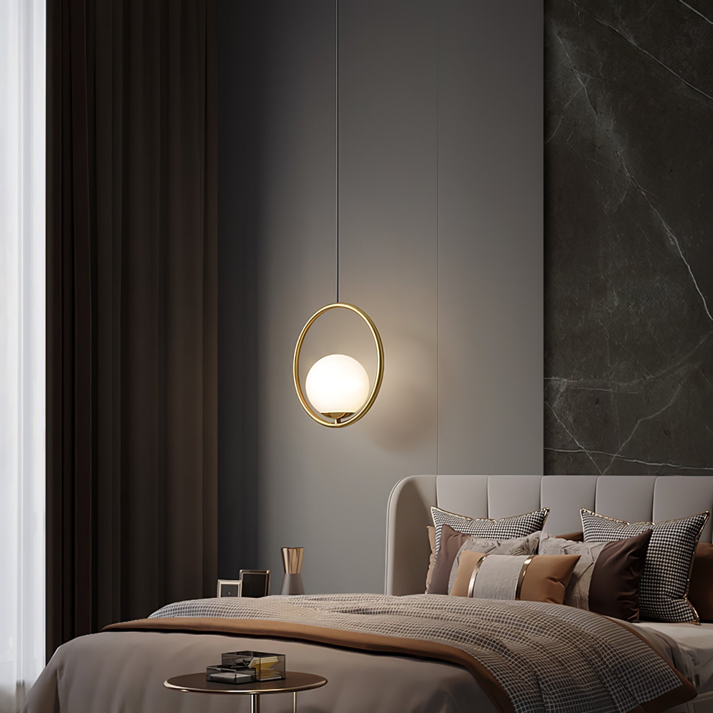 Valcendre Brass Pendant Swag Light