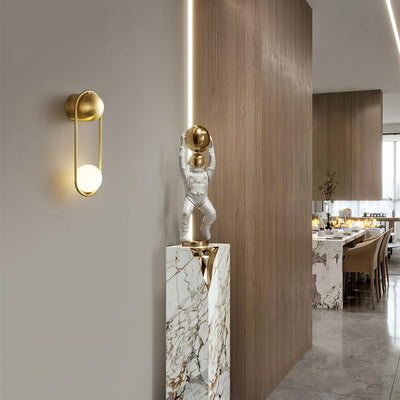Solarine Radiain Brass Minimalist Wall Lamp