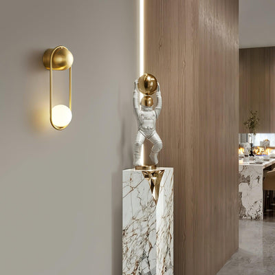 Solarine Radiain Brass Minimalist Wall Lamp