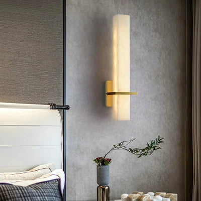 Ritta Modern Alabaster Cuboid Wall Light