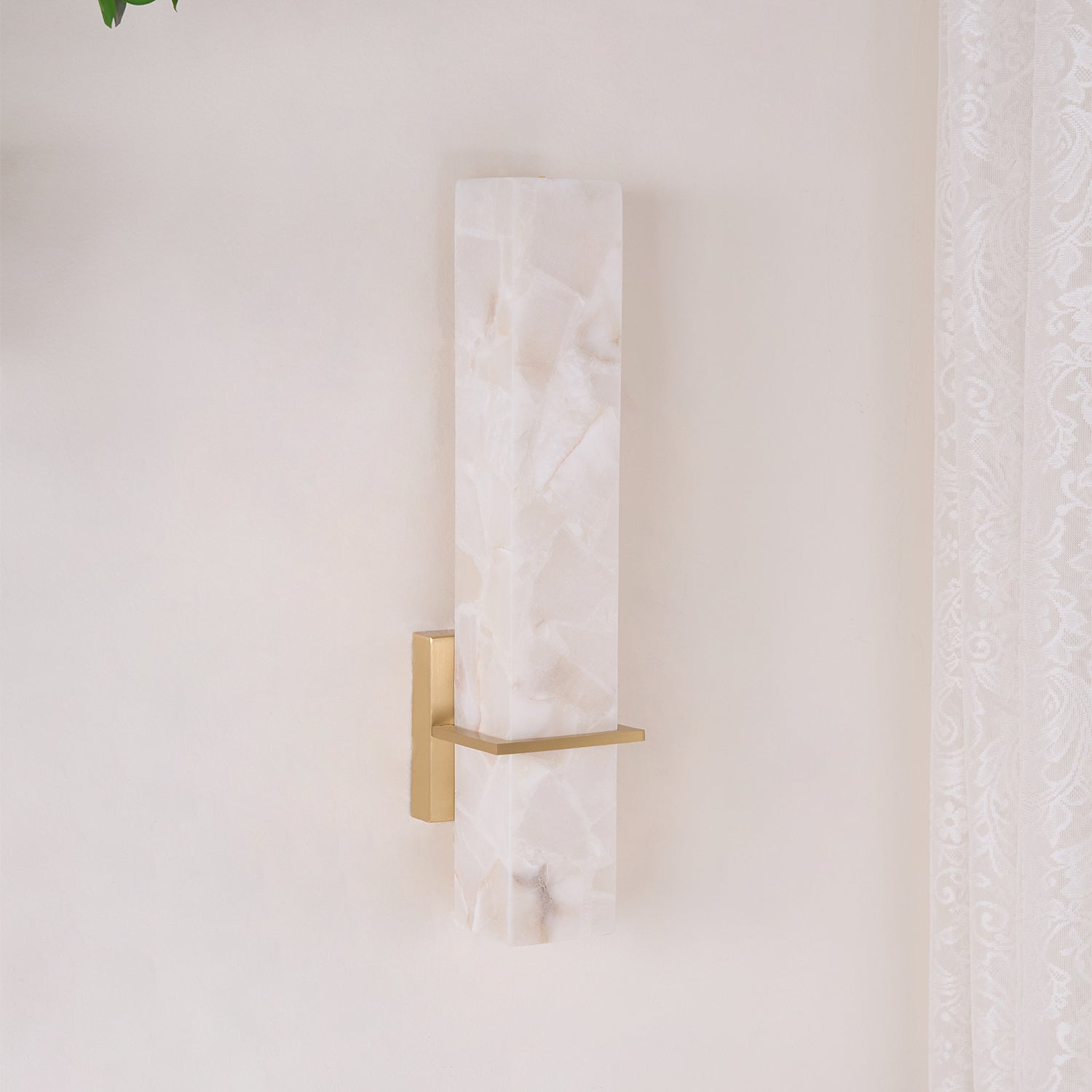 Ritta Modern Alabaster Cuboid Wall Light