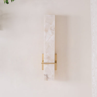 Ritta Modern Alabaster Cuboid Wall Light