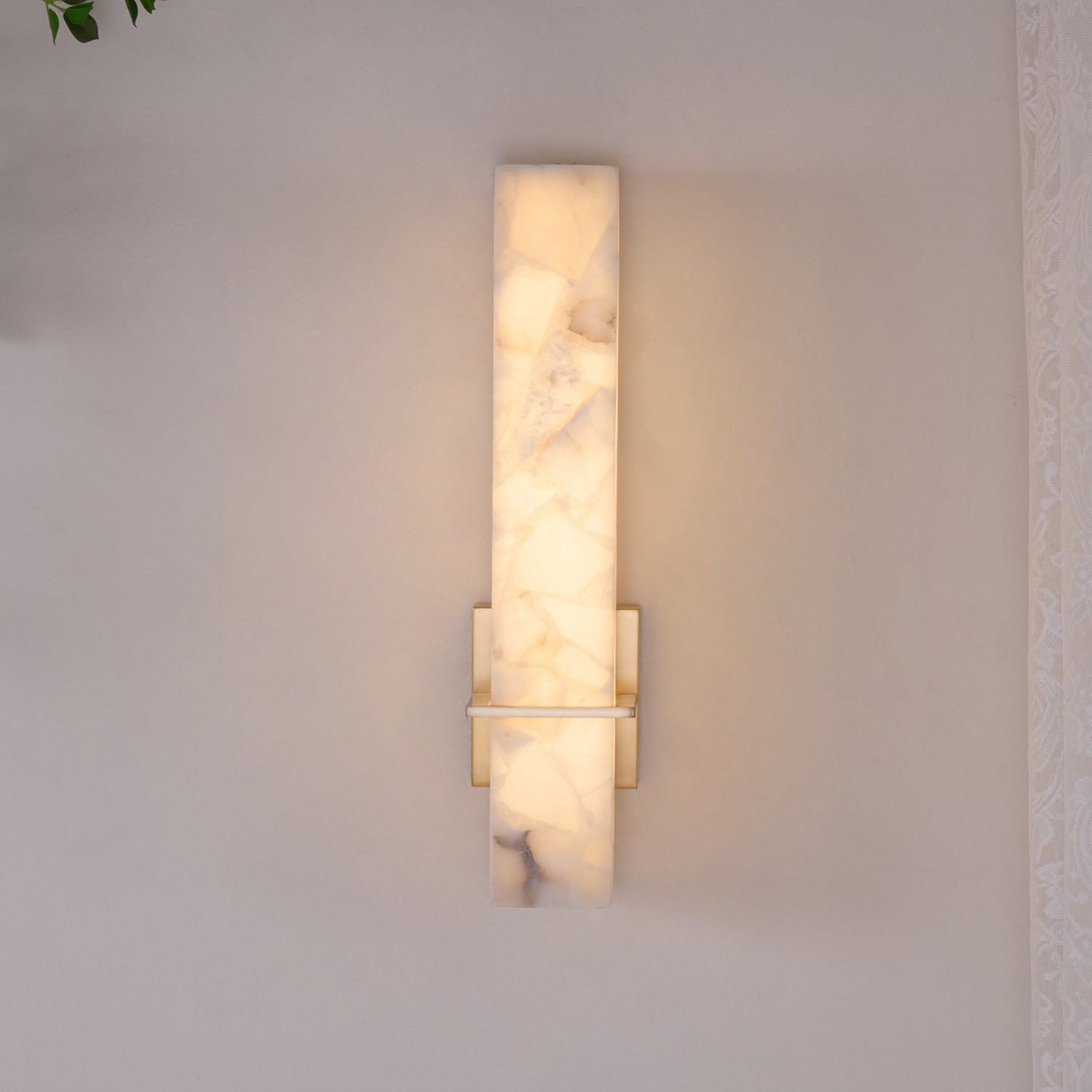 Ritta Modern Alabaster Cuboid Wall Light