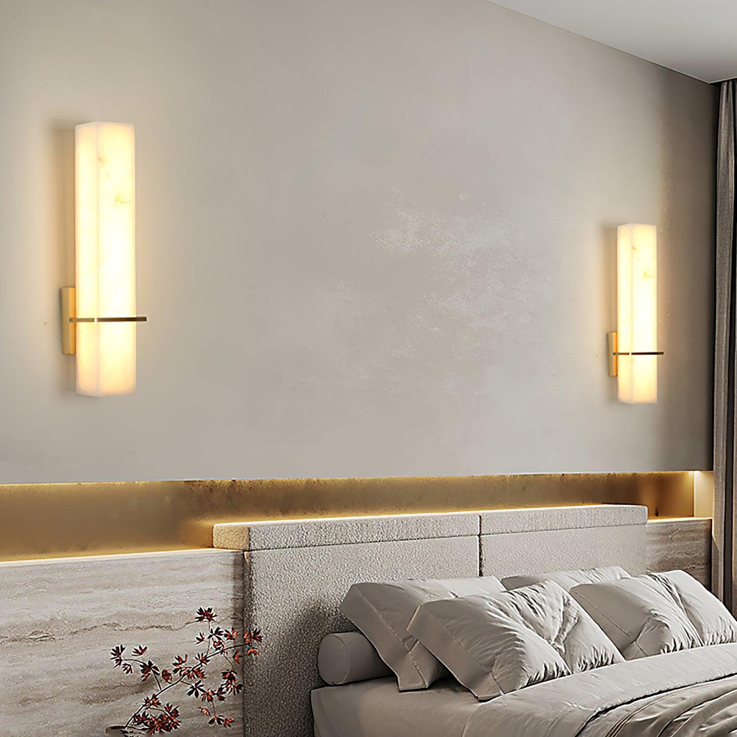 Ritta Modern Alabaster Cuboid Wall Light