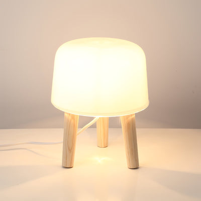 GlowPod Wood Milk Table Lamp