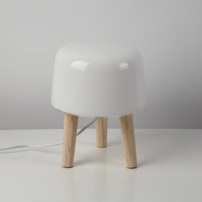GlowPod Wood Milk Table Lamp