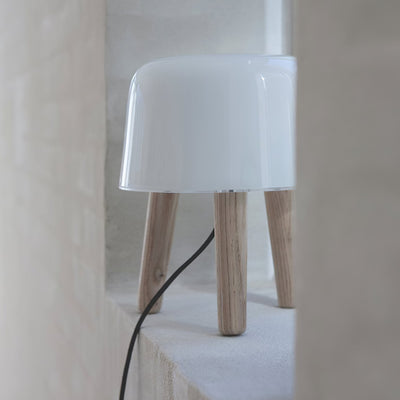 GlowPod Wood Milk Table Lamp