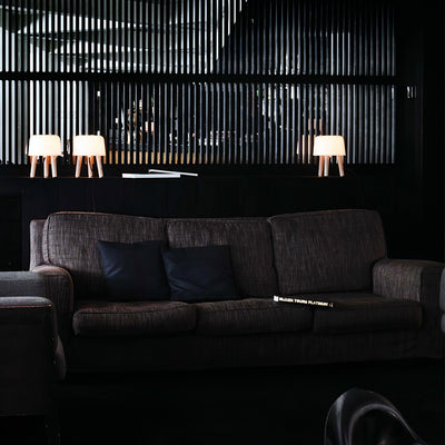 GlowPod Wood Milk Table Lamp