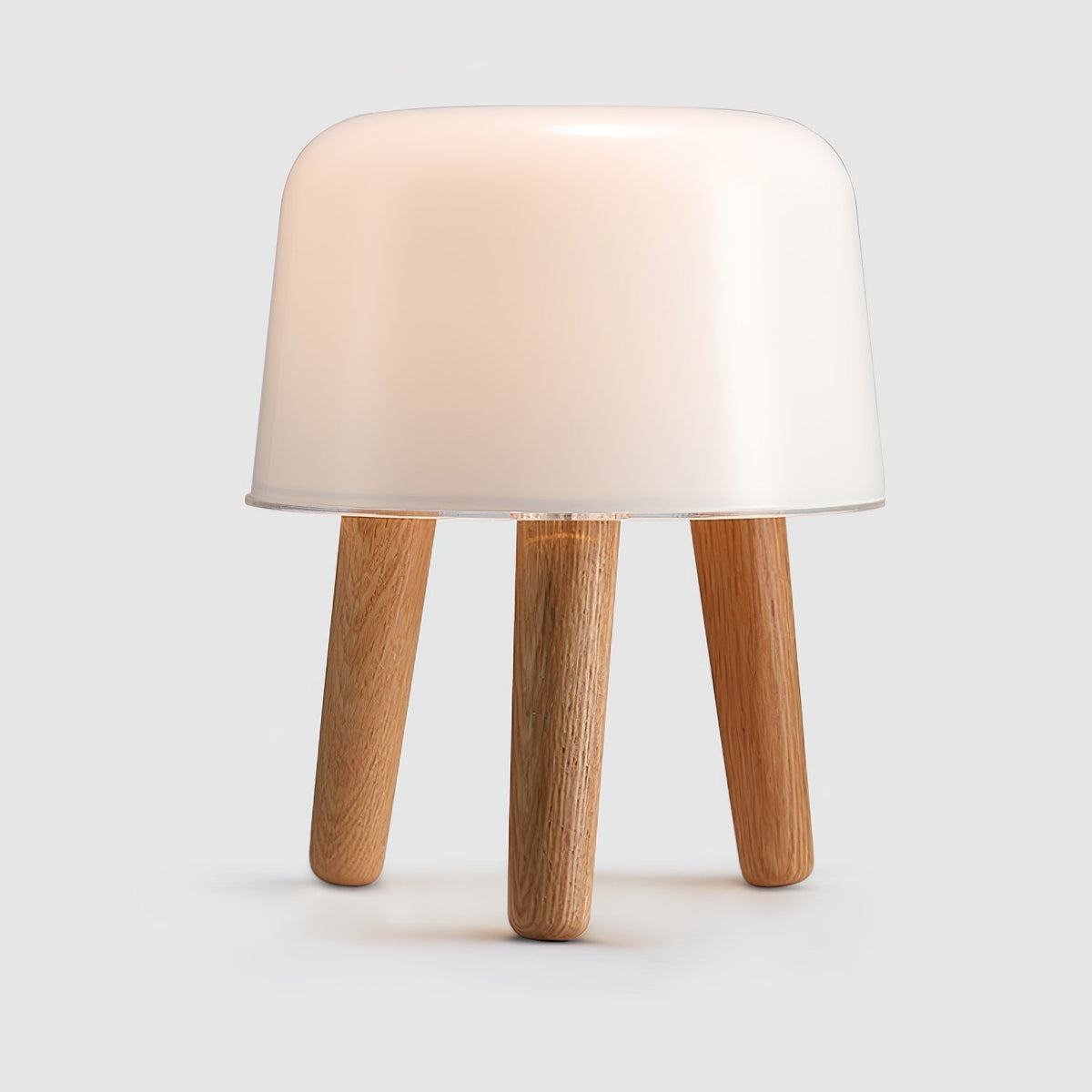 GlowPod Wood Milk Table Lamp