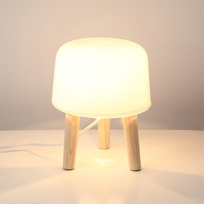 GlowPod Wood Milk Table Lamp