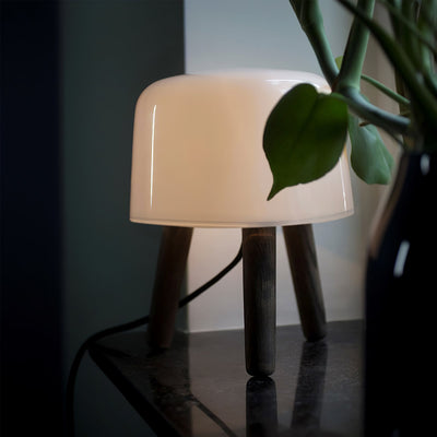 GlowPod Wood Milk Table Lamp